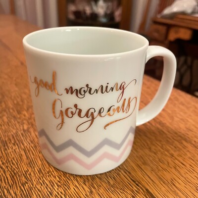 ''Good Morning Gorgeous'' Porcelain Coffee Cup Mug by Paperchase