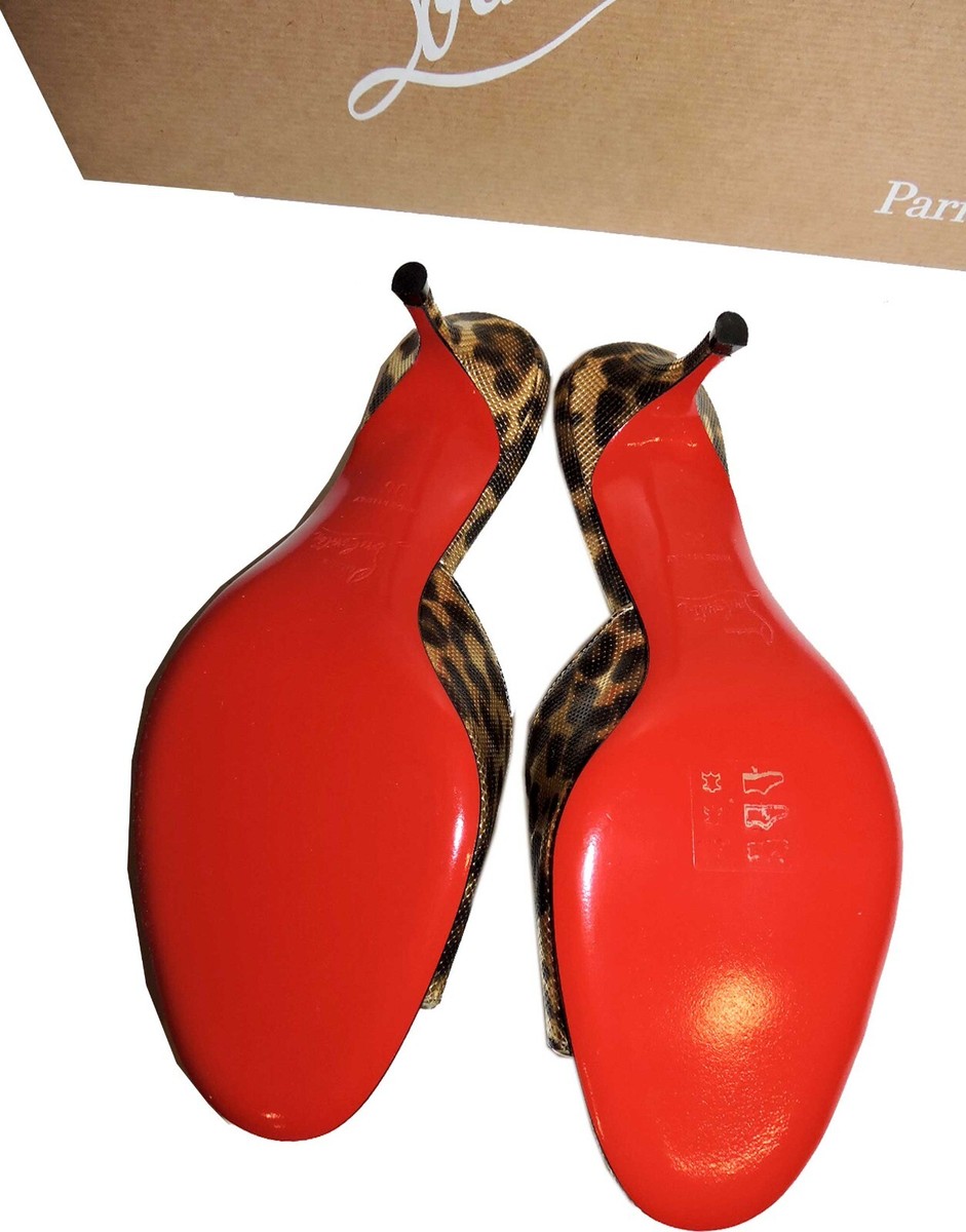 Christian Louboutin Mules EAST MULE 55 Leopard Metallic Sandals