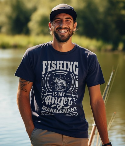 "Fishing is my Anger Management" t-shirt - Reel in the Laughs! Funny t-shirt, Un - Picture 16 of 90
