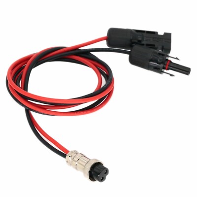 Solar Panel Cable DC Power Aviation GX16 2Pin to 4mm MC connector 14AWG 3FT