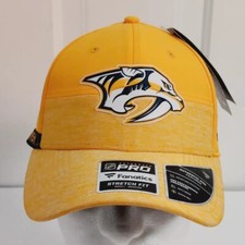 Nashville Predators Hockey Hat Stretch Fit Size S/M NHL Authentic Pro Fanatics