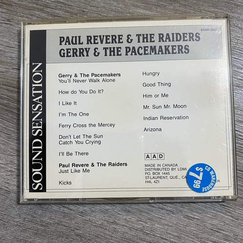 PAUL REVERE & THE RAIDERS, GERRY & THE PACEMAKERS CD, 15 TRACKS IN SLIMLINE CASE - Foto 3 di 4