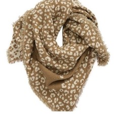 MADEWELL CHEETAH Square BLANKET SCARF Women's Brown White
