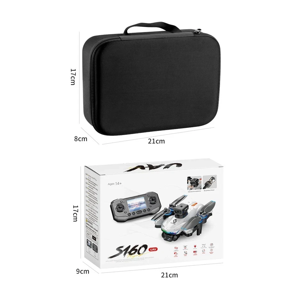 NEW IN ORIGINAL BOX S160 Drone 4K Dual Camera Obstacle Avoidance RC with Screen - Image 2 of 4