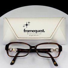 VTG ANNE KLEIN HONEY Womens Brown Rectangle Full Rim Eyeglasses FRAMES ONLY