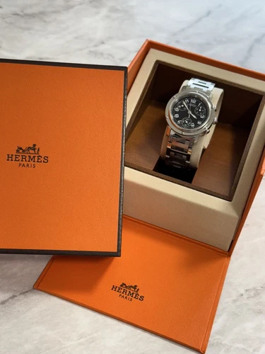 Hermès Clipper Cl1.310 Analogico Quarzo Donna Hermes Cronografo Vintage 320317999