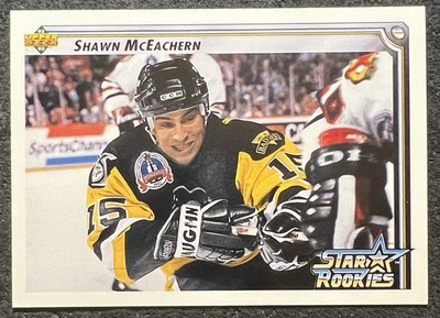1992/93 UPPER DECK STAR ROOKIES SHAWN McEACHERN (PITTSBURGH PENGUINS) #412 NM/MT