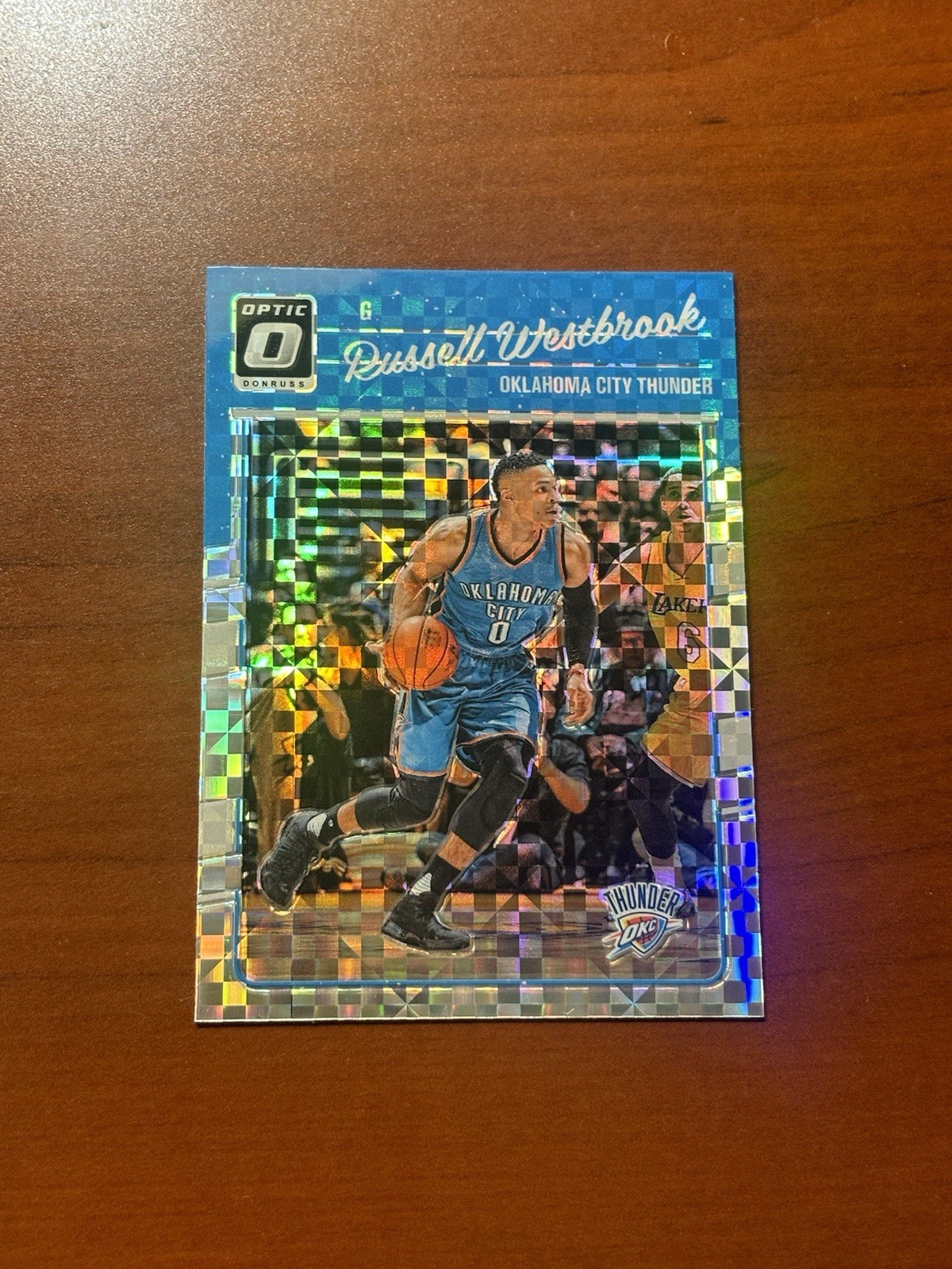 RUSSELL WESTBROOK 2016-17 PANINI DONRUSS OPTIC #145 CHECKERBOARD THUNDER SSP