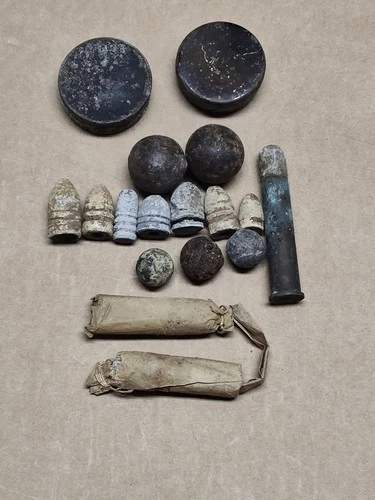 US Civil War Balls, Miniballs, Cap Tins and More