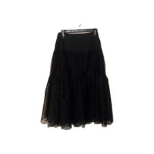 Women Combination Lace And Tulle Black Skirt Size 8 Whimsigoth Fairy Grunge Y2K