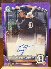 2025 Bowman Chrome Enrique Jimenez AUTO PURPLE MOJO /199 BMA-EJ Detroit 🔥