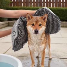 Dog Bath Towel, Dog Towel with Hand Pockets, Quick Dry Pet Towel for Dogs