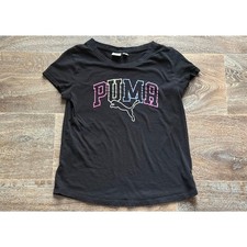 Girl s Puma Black T-Shirt Size L (12-14)