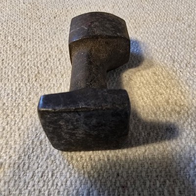 Vintage Blacksmith Anvil Hardy Tool   Forged Steel Bottom Tool   Broken Peen End