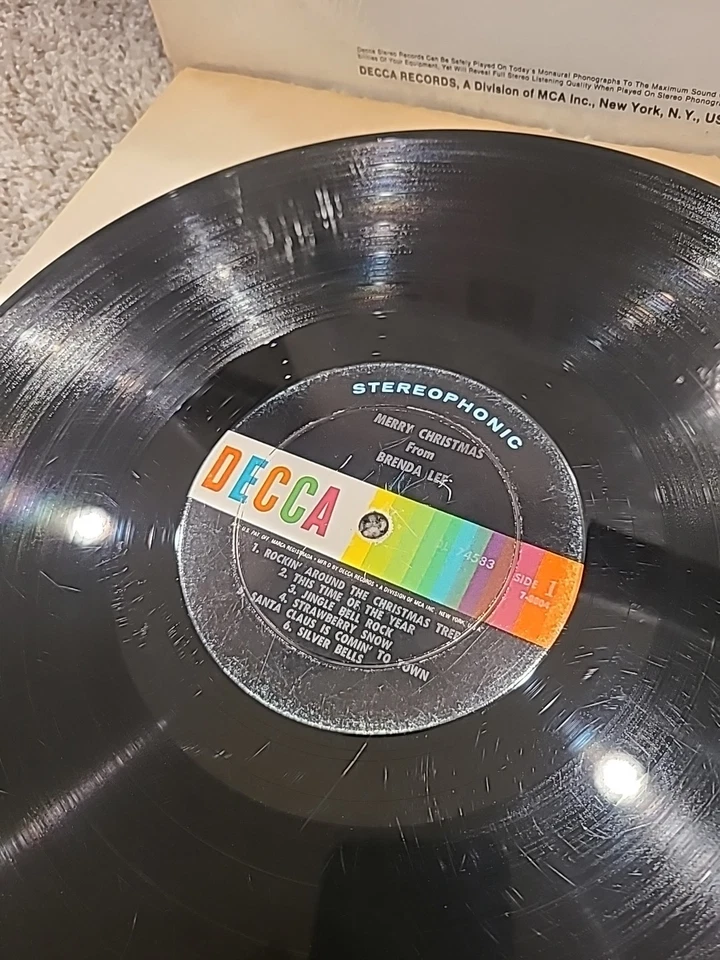 Brenda Lee - Merry Christmas From Brenda Lee Lp DL74583 Vinyl 1967 Shrink VG - Image 3 of 4