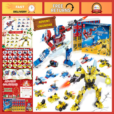 2025 Advent Calendar Robot Blocks 12-in-1 Toy Set Christmas Gift Kids