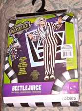 Rubie's BEETLEJUICE Adult Mens Costume Suit Black/White Standard Sz 36/38 NEW