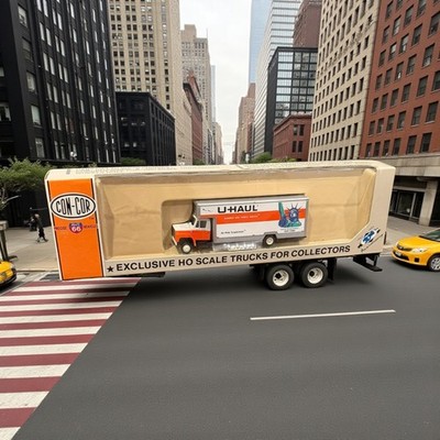 1992 Con-Cor 30th Anniversary HO Scale U-HAUL NEW YORK SUPERMOVER   Brand New!!!