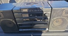 Sony CFD 460 Boombox CD Dual Cassette AM/FM Graphic EQ Untested Vtg