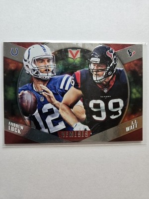 ANDREW LUCK / J.J. WATT 2017 PANINI VERTEX #NM-16 NEMESES AA23
