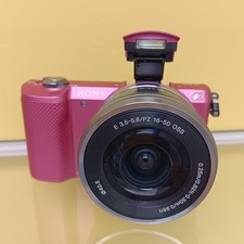 Sony Alpha a5000 Mirrorless Digital Camera with 16-50mm Lens Pink English-90 NEW