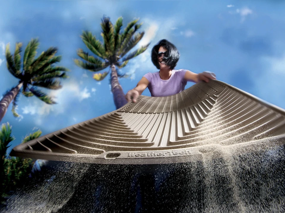 WeatherTech All-Weather Floor Mats for 2007-2012 - Lexus LS - 1st & 2nd Row Tan - Image 2 of 4