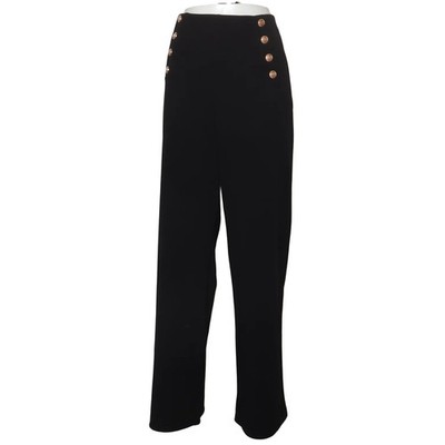 H&M, Palazzohose, Größe: M, Schwarz, Elasthan/Polyester, Einfarbig, Damen #BKF