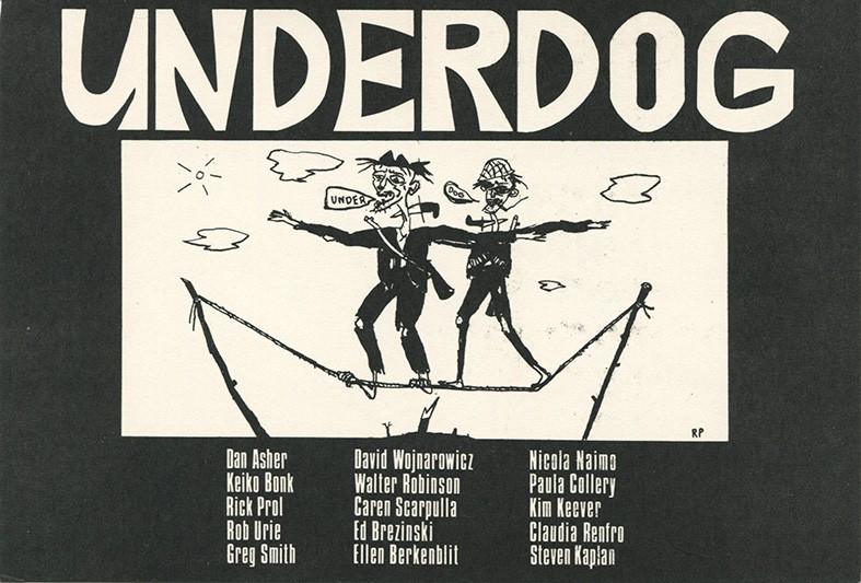 East Village Art Gallery Exhibition/Group Show Card/Mailer “Underdog” 1983