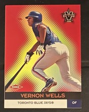 2000 Pacific Vanguard Holographic Gold /199 Vernon Wells RC #50 Blue Jays
