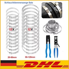 24x Schellen Achsmanschetten 20-120mm Klemmschelle & 2x Schlauchklemmenzange DHL