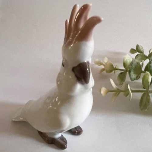 Figurine ventes exceptionnelles vintage perroquet oiseau blanc Bingauglendahl
