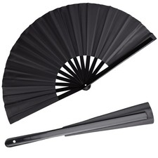 Folding Hand Fan with Bamboo for Women Men, Chinese Japanese Rave Fan Hand Fa...