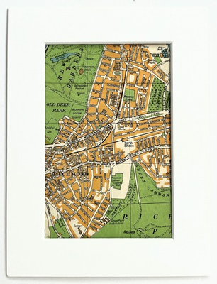 #ad Antique 1939 London Map Mounted KEW RICHMOND NORTH SHEEN 66 GBP 9.99