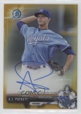 2017 Bowman Chrome Prospect Gold Refractor 38/50 AJ Puckett #CPA-APU Auto 2f9