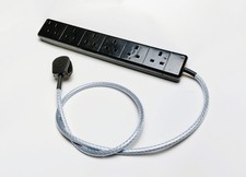 6 WAY AUDIOPHILE MAINS BLOCK 1m Mains Power Cable Shielded 6 Gang clt1 