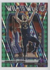 2020-21 Panini Mosaic Will to Win Green Mosaic Prizm Domantas Sabonis #19 11th