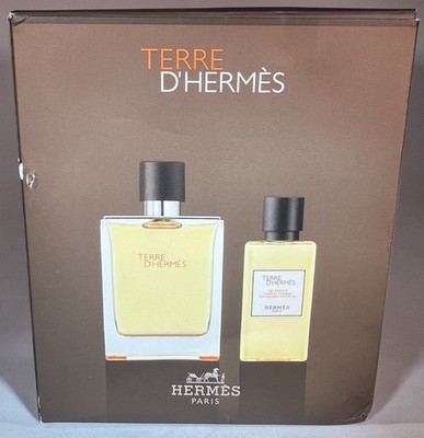 New Terre D'hermes Hermes Men 2pcs Set 2.5 oz + 0.42 oz Pure Perfume