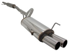 Sportauspuff für Opel Corsa C 2 x 76mm 63,5mm 2,5 Zoll Edelstahl ab Katalysator