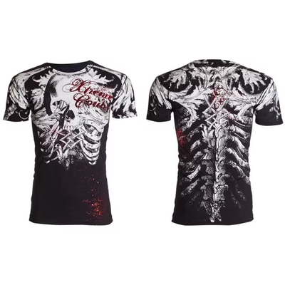 #ad XTREME COUTURE by AFFLICTION Black PERSIMMON Short Sleeve Slim Fit T shirt NWT $17.99