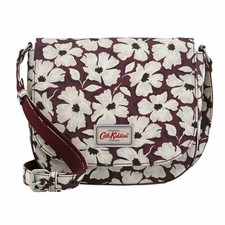 Cath Kidston Curved Saddle Bag Burgundy/Floral