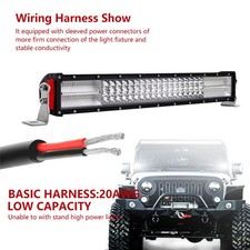 Tri-row 20262840424852 Straight Led Light Bar Combo 6500k Suv Atv Offroad