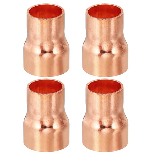 4pcs 5/8" to 1/2" ID Copper Reducer Reducing Coupling Fitting Pipe Tube Adapter