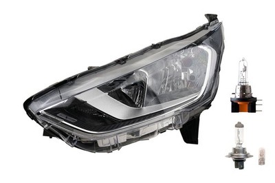 Scheinwerfer Halogen H7 H15 links passend für Ford Transit 18- mit Leuchtmitteln