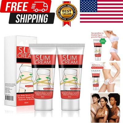 2 Pack Hot Cream, Slimming Fat Burning Cream for Belly, Waist, & Buttocks. Th...