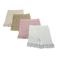 Breezies Women's Set of 4 Everyday Mid-Thigh Shorts Panties Size Medium
