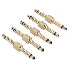 2X 5Pcs 1/4 Inch 6.35 mm Guitar Effects Pedal Connector Coupler Jack3641