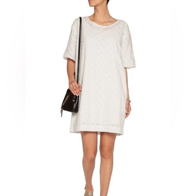 Current Elliot White Eyelet 100% cotton Dress Size 1 (Small) EUC
