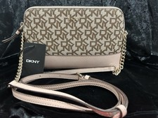 NEW Women's DKNY Brown Small Medium Crossbody PURSE BRYANT Park GOLD CHAIN 148