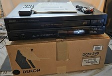 VTG Denon DCM-340 5-Disc CD Player W/ Remote manual original box See Video