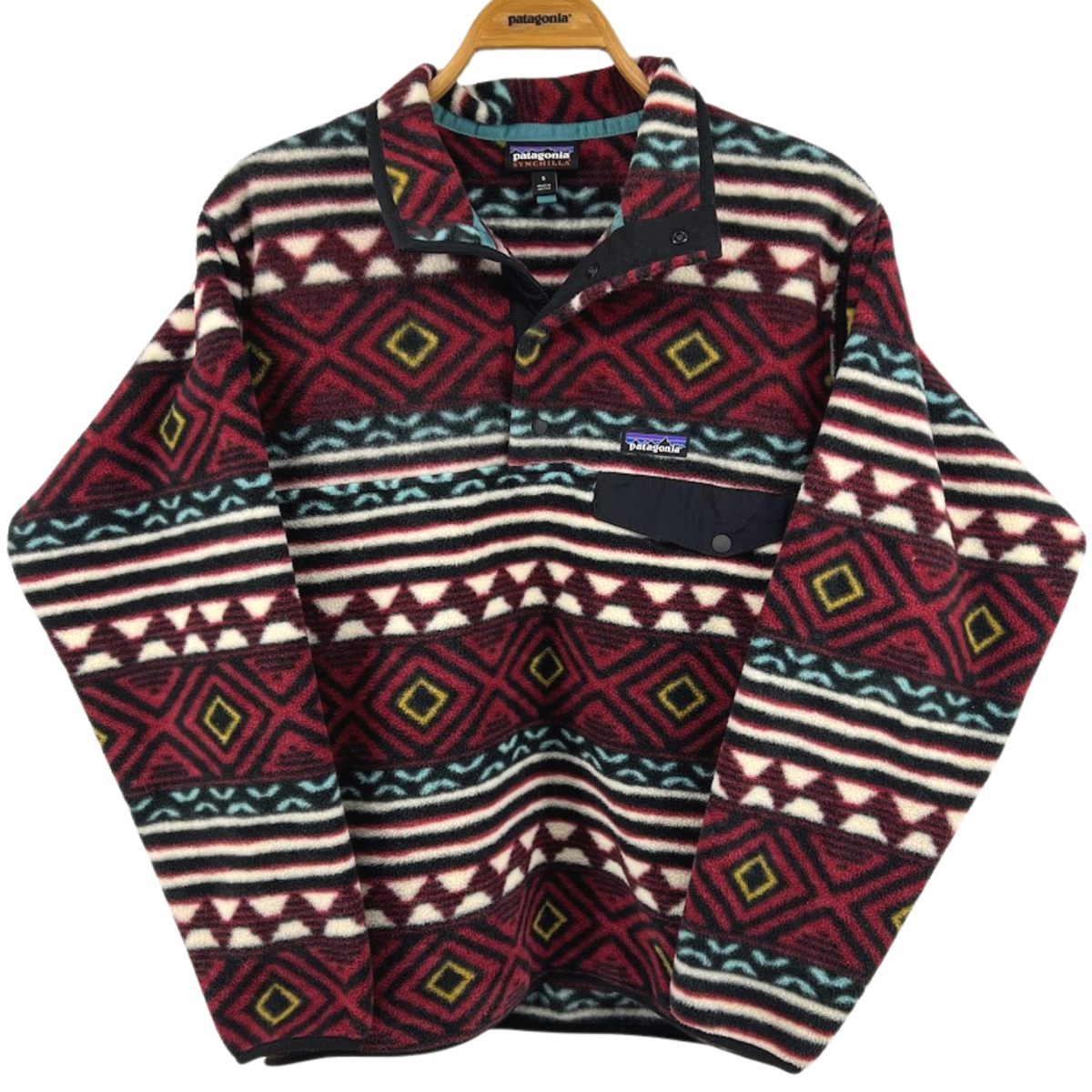 Patagonia Men's Synchilla Aztec Pattern Fleece Snap T Pullover